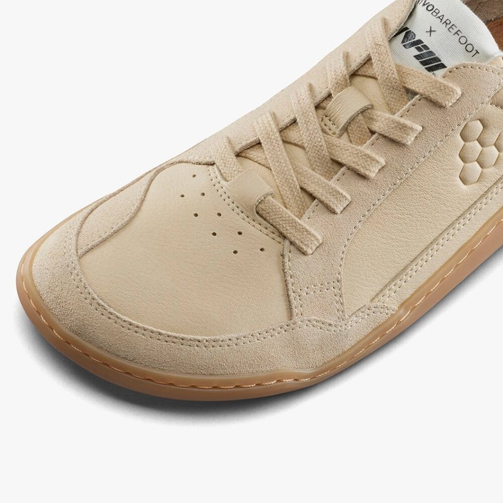 Vivobarefoot Womens Gobi II Premium Leather Sneaker in Desert Sand - Picture 10 of 12
